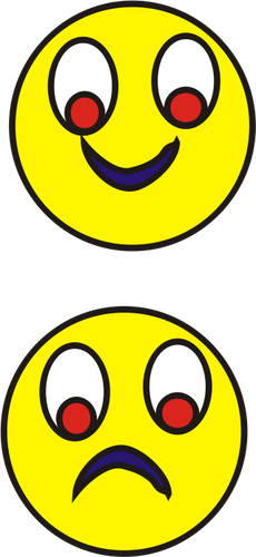 Smile And Cry Smileys Color Drawing Clipart