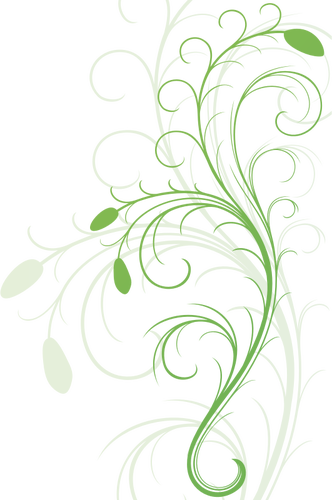 Of Swirling Floral Design Element Clipart