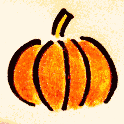 Pencil Drawn Pumpkin Clipart