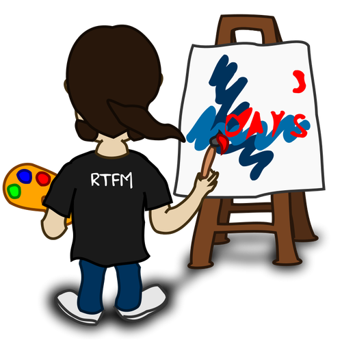 Painter Comic Character Clipart