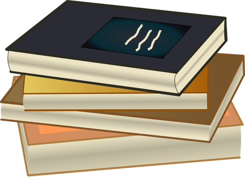 Pile Of Books Color Drawing Clipart