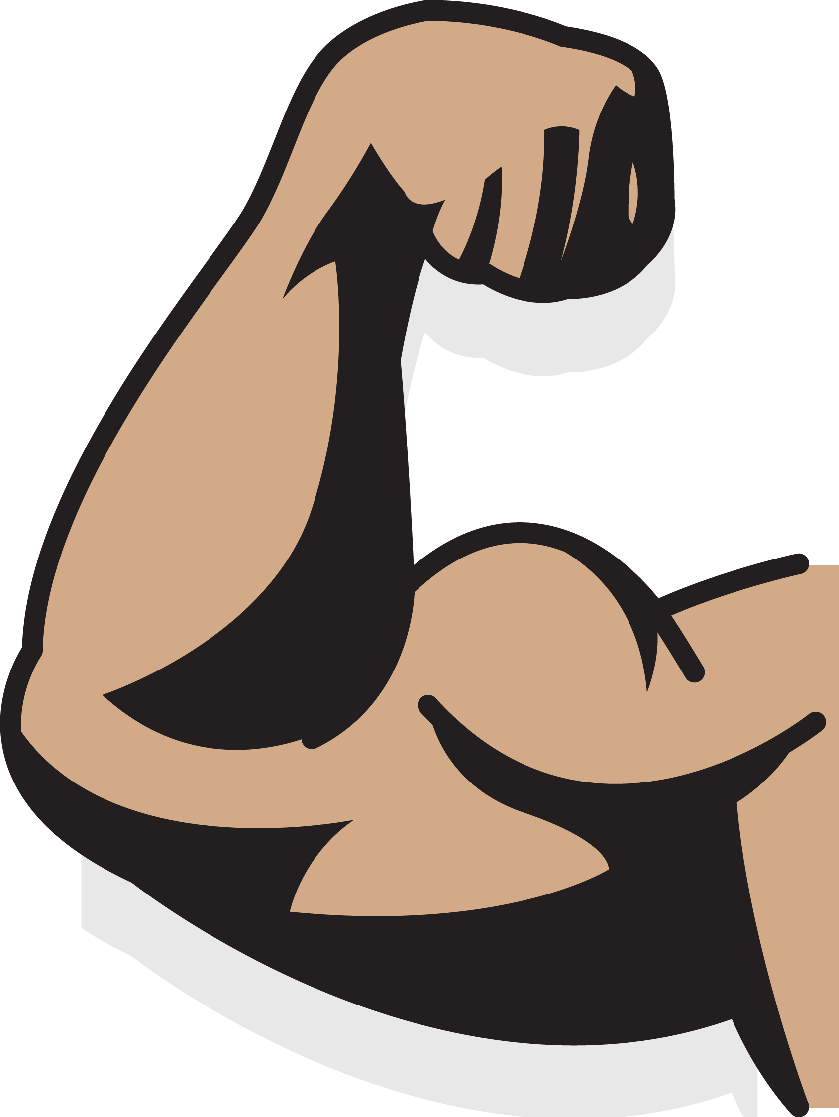 Download Upper Strong Arm Augu0161Delms Muscle Drawing Clipart PNG Free