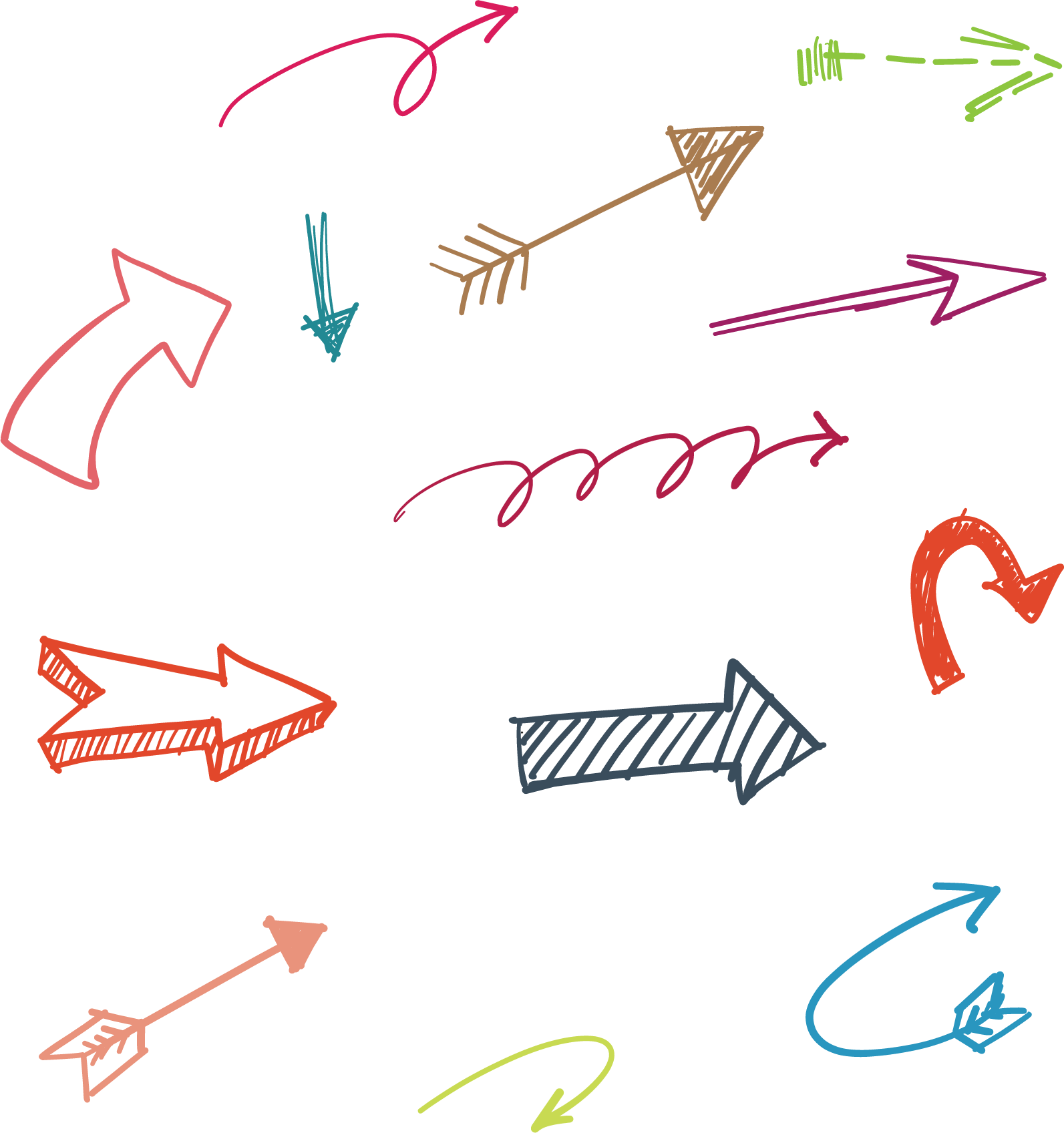 Drawn Vector Arrow Hand Free PNG HQ Clipart