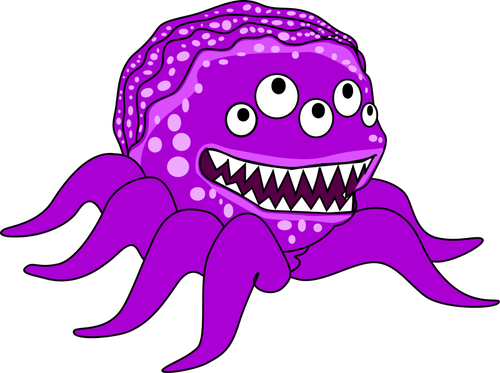 Mutant Jelly Fish Drawing Clipart