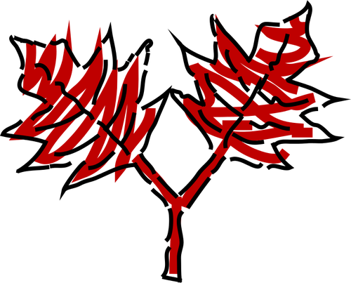 Red Leaves Drawing Clipart