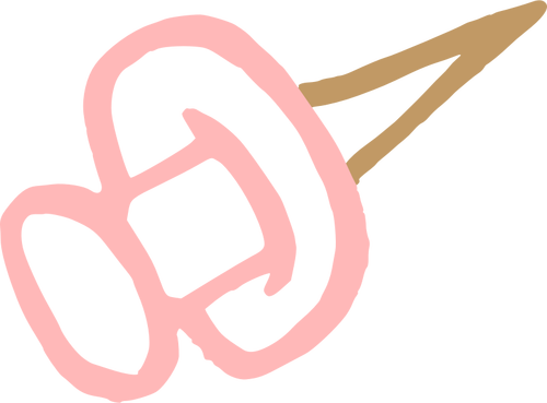 Pink Thumbtack Drawing Clipart