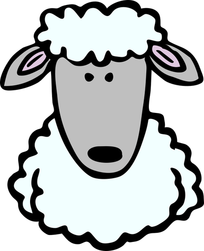 Sheep Simple Drawing Clipart