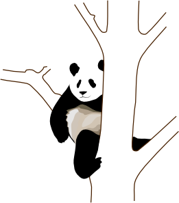 Panda On A Tree At Clker Com Clipart