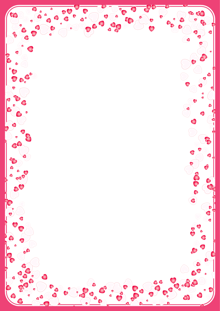 Pink Heart Love Valentine'S Frame Heart-Shaped Day Clipart
