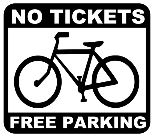 Free Parking For Bicycles Sign Clipart