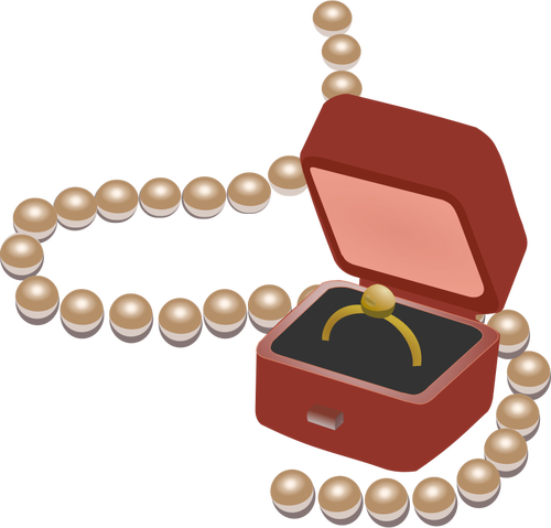 Jewellery Box And Pearls Clipart