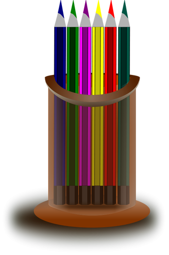 Coloerd Pencils Stand Clipart