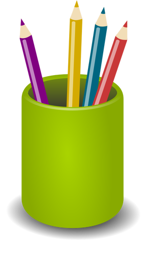 Coloerd Pencils Stand Clipart