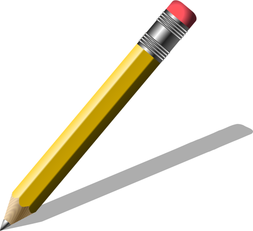 Pencil With Shadow Clipart
