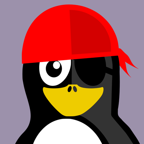 Pirate Penguin Profile Clipart