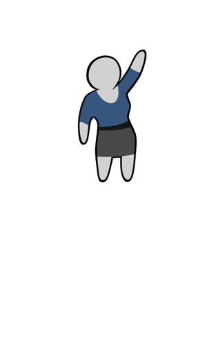Person In Blue Dress Clipart