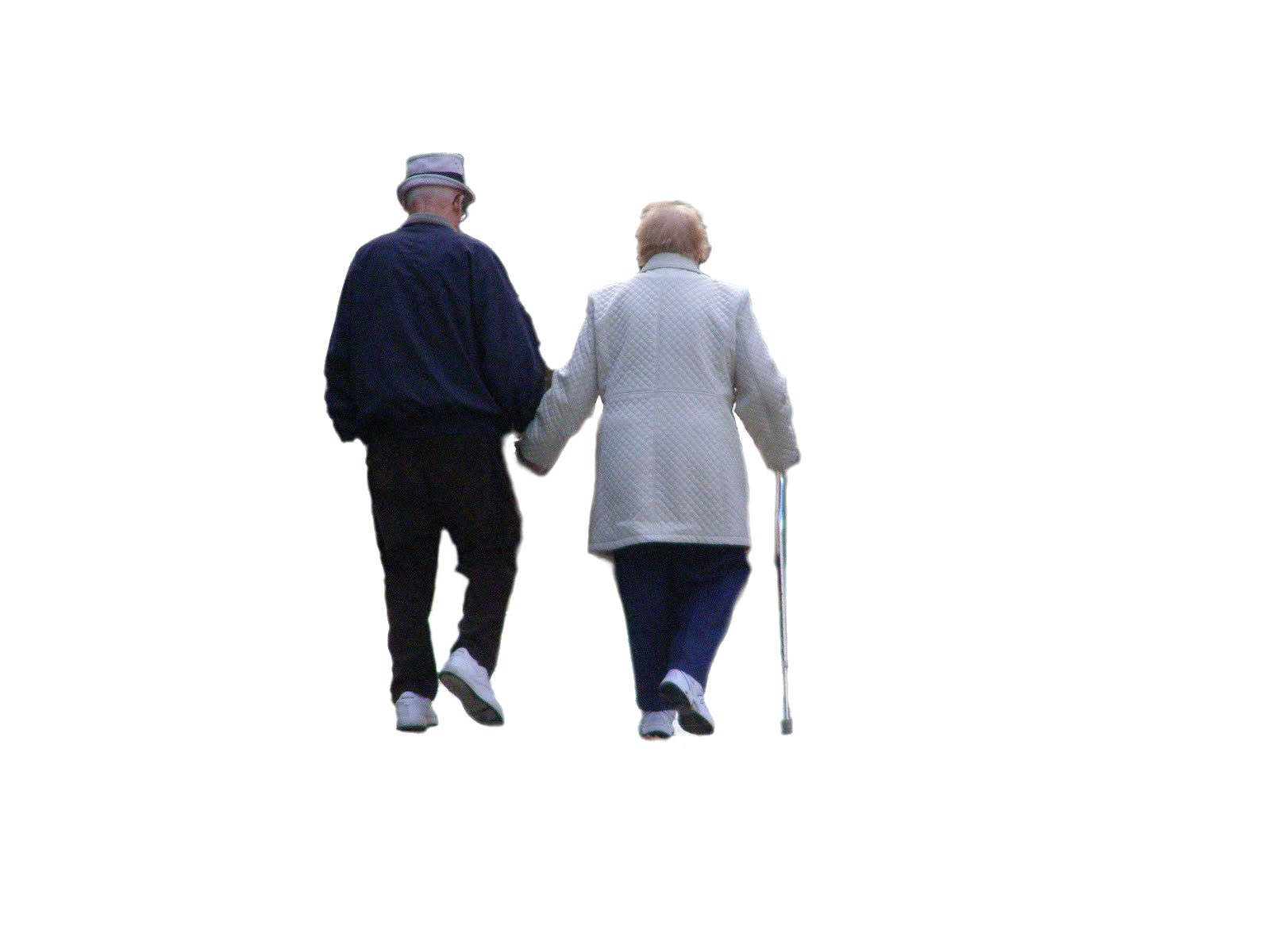 Silhouette Walking Old Age People Free HD Image Clipart