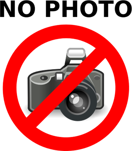 No Photography Warning Label T Clipart