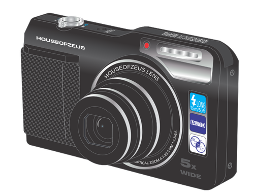 Of Photorealistic Photo Camera With Two Films Clipart