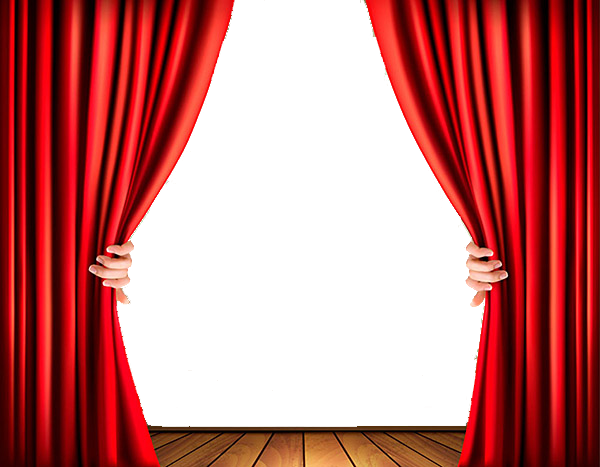 And Curtains Theater Drapes Light Vector High-Grade Clipart