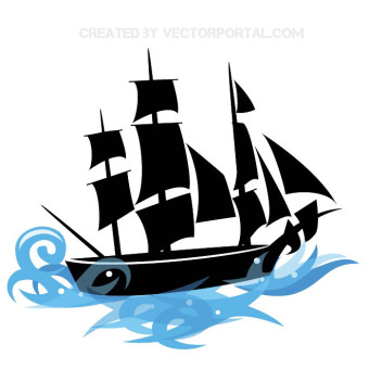 Pirate Ship Vector Graphics Freevectors Png Image Clipart
