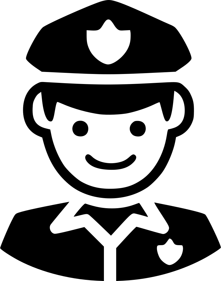 Police Icons Guard Computer Officer Security Clipart