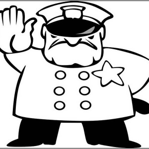 Police Badge Black And White Image Clipart