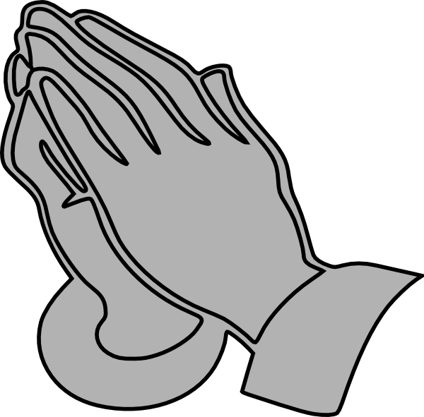 Black And White Praying Hands Danasrhn Top Clipart