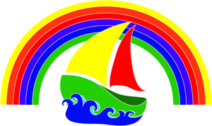 Rainbow Sailing Image A Colorful Hd Photo Clipart
