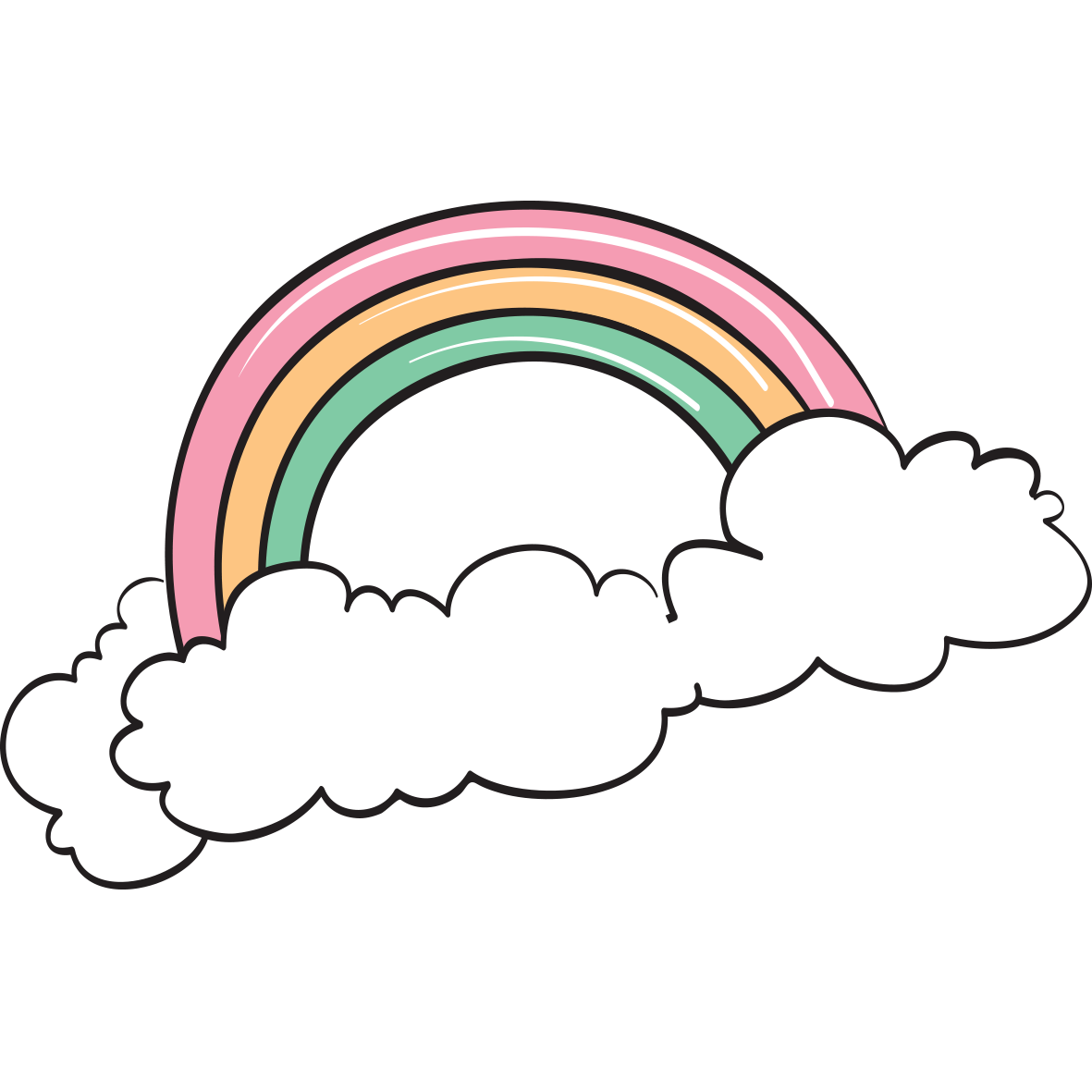 Rainbow Cartoon Drawing PNG Image High Quality Clipart