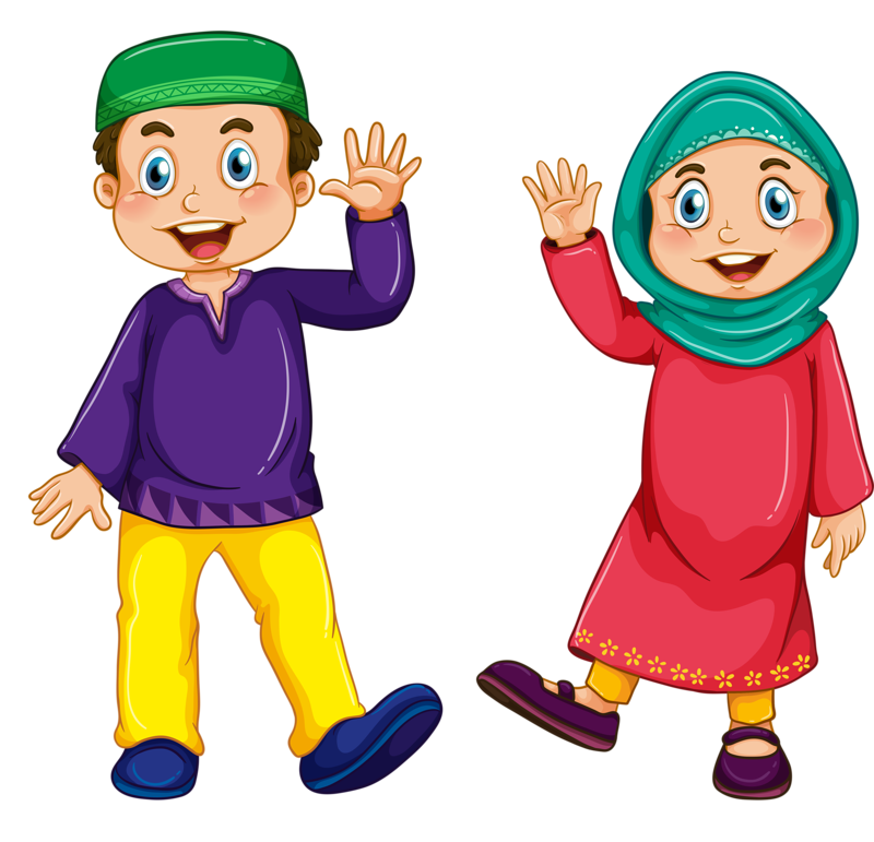 Child Muslim Couple Illustration Islam PNG Free Photo Clipart