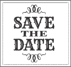 Save The Date Black And White Clipart