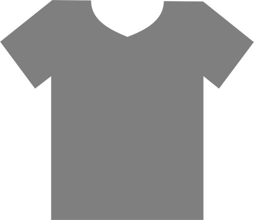 Blank Grey T-Shirt Outline Clipart