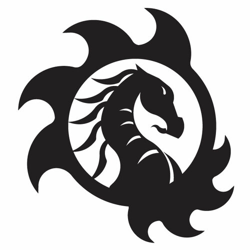 Dragon Logotype Silhouette Clipart
