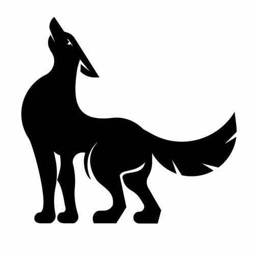 Howling Wolf Silhouette Clipart