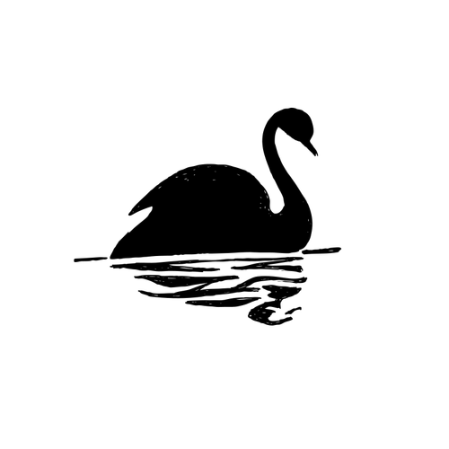 Silhouette Of Swan Clipart