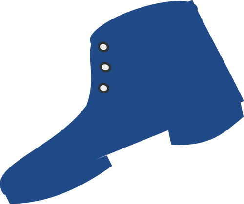 Blue Silhouette Of A Boot Clipart