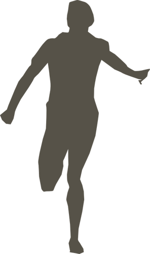 Silhouette Of Running Man Clipart