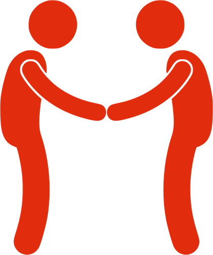 Silhouette Of Pictogram For A Meeting Clipart