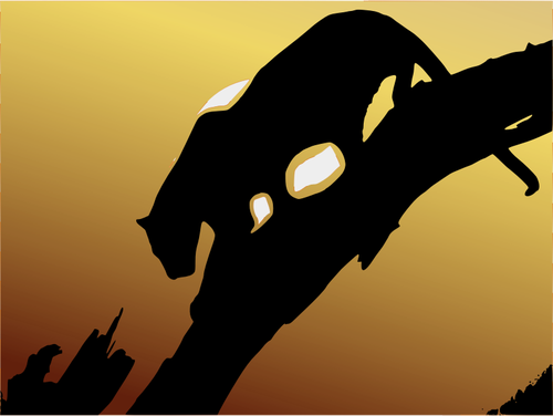 Silhouette Of Black Panther Clipart