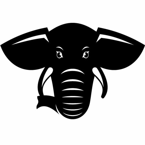 Elephant Head Silhouette Clipart