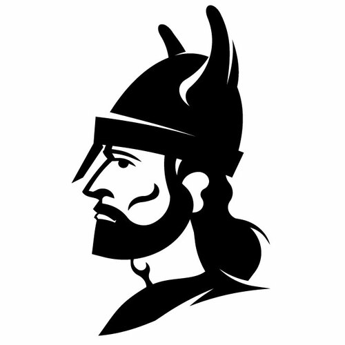 Viking Warrior Silhouette Clipart