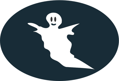 Ghost In Oval Silhouette Clipart