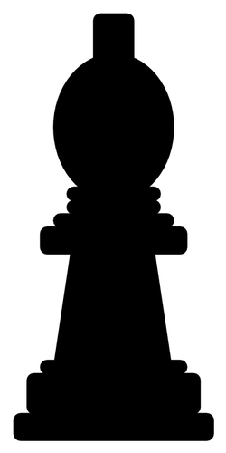Chesspiece Bishop Silhouette Clipart