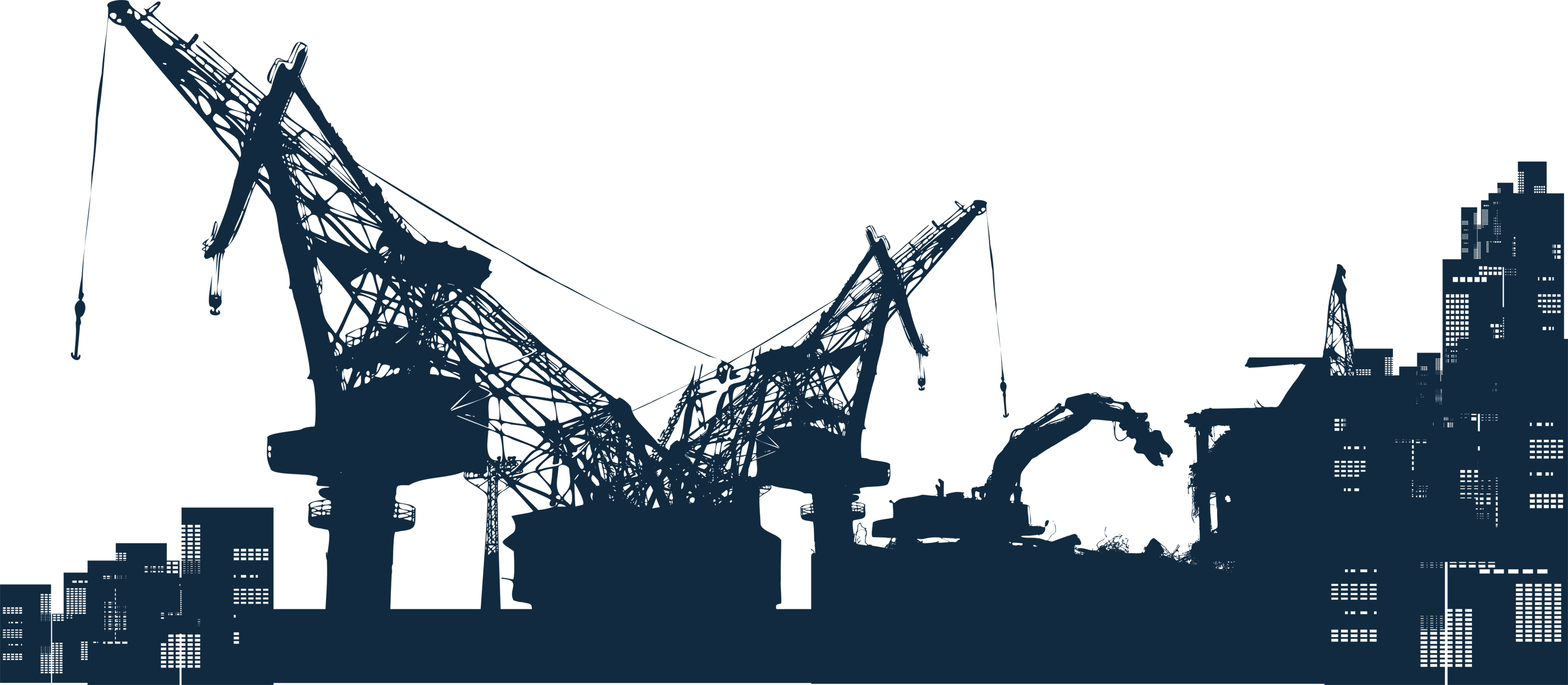 Download Heavy City Silhouette Construction Site Equipment Engineering