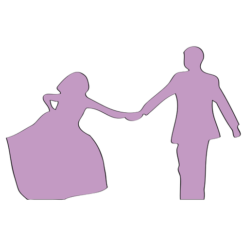Just Married Silhouette Clipart