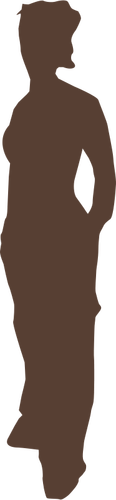 Silhouette Of Lady Clipart