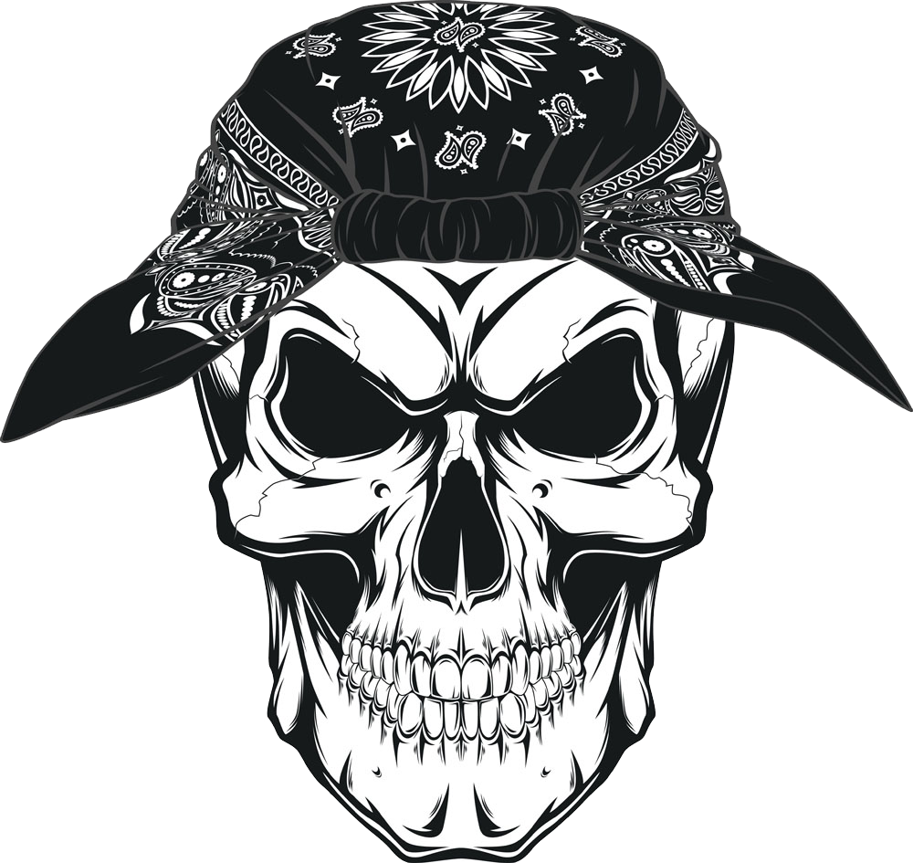 Symbolism Kerchief Skull Human Drawing PNG Image High Quality Clipart