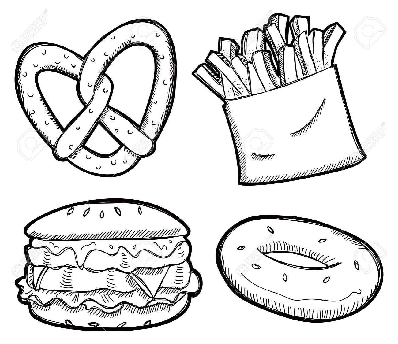Snacks Black And White Snack Hd Image Clipart