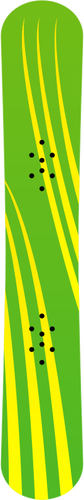 Green And Yellow Snowboard Clipart